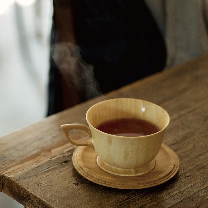 [Riveret] 日本天然孟宗竹製 茶杯連茶托一對禮盒裝