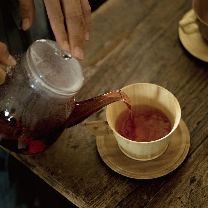 [Riveret] 日本天然孟宗竹製 茶杯連茶托一對禮盒裝