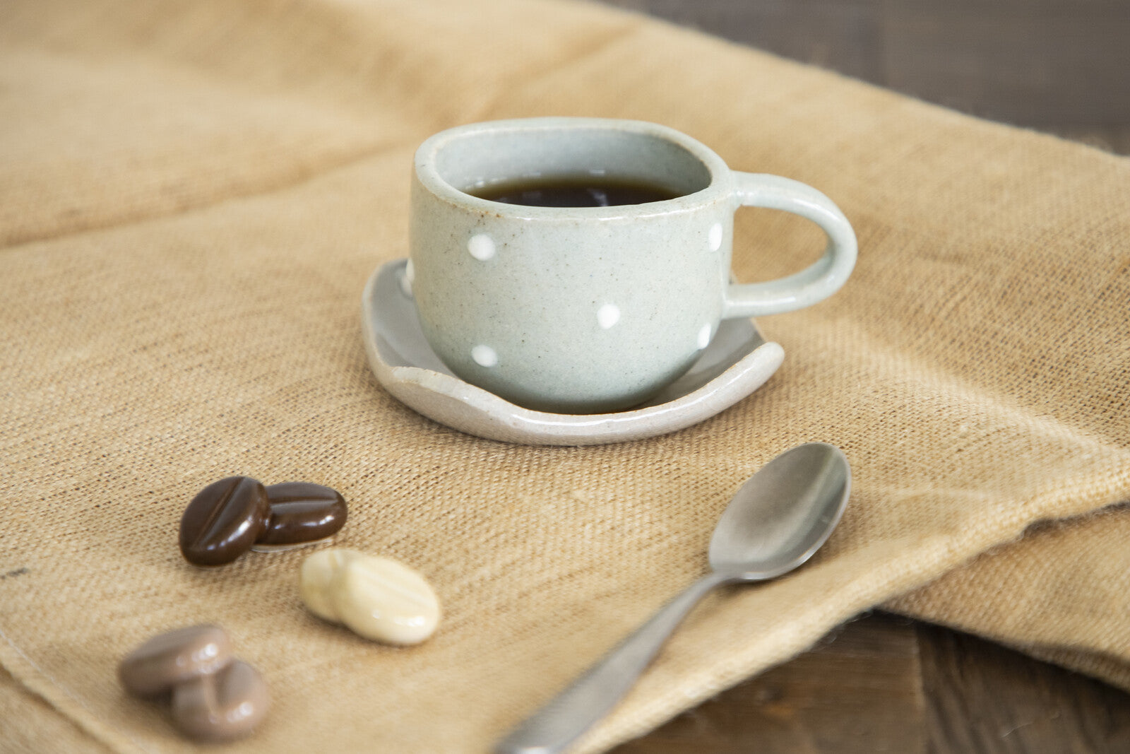 [SUGAR] 日本製 糖霜波點陶瓷咖啡杯碟