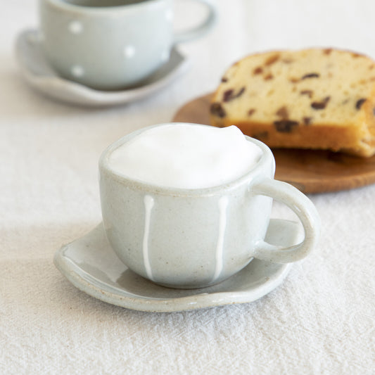 [SUGAR] 日本製 糖霜條紋陶瓷咖啡杯碟