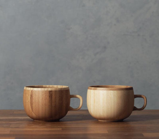 [Riveret] 日本天然孟宗竹製 咖啡杯一對禮盒裝